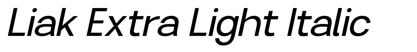 Liak Extra Light Italic